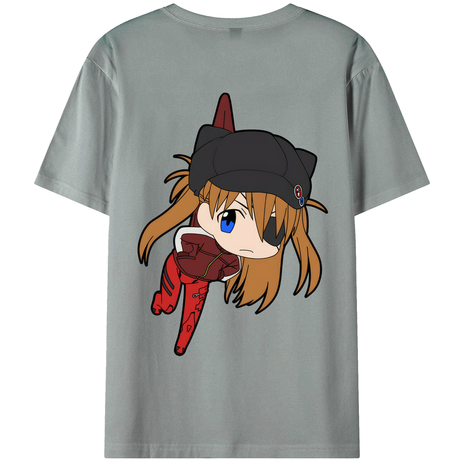 （画像用） EVA 新世紀エヴァンゲリオン 綿100％ メンズ半袖Tシャツ（バックプリント） 通気性